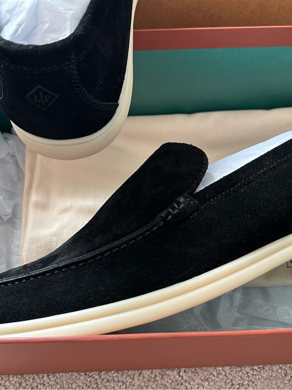Loro Piana Summer Walk Black Suede - Picture 9 of 10